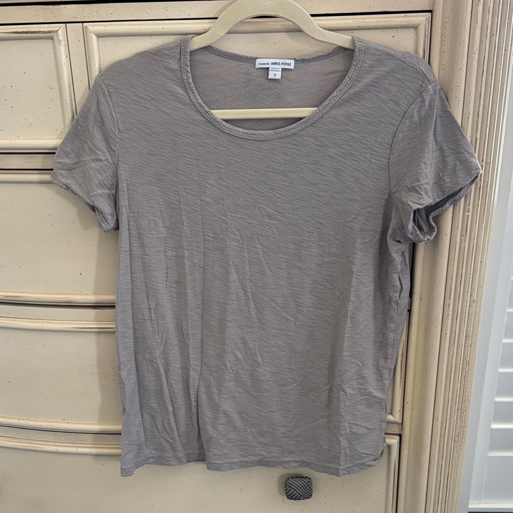 James Perse Light Gray Short Sleeve Tee